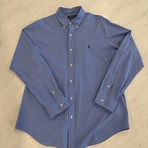 Polo Ralph Lauren Men’s Classic Fit Blue Long Sleeve Button Down XL 17.5